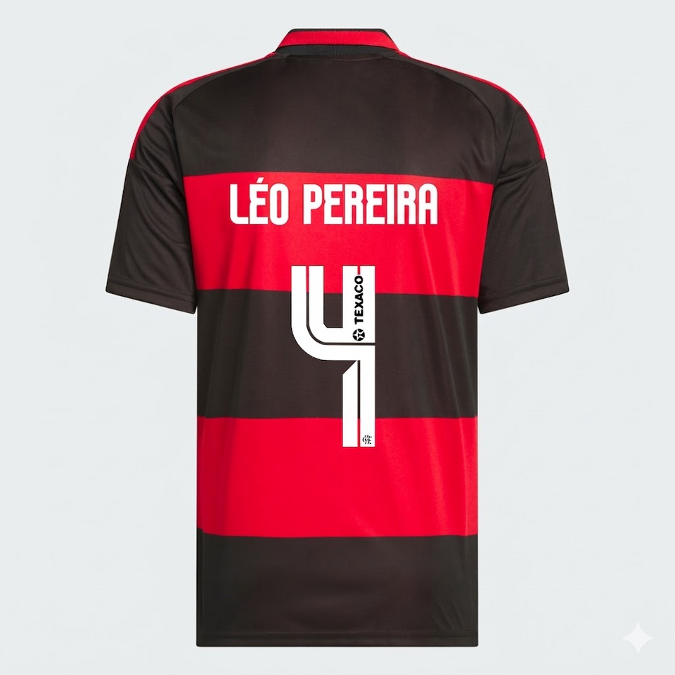 Camisa Adidas Flamengo 2026/27I LÉO PEREIRA N° 4